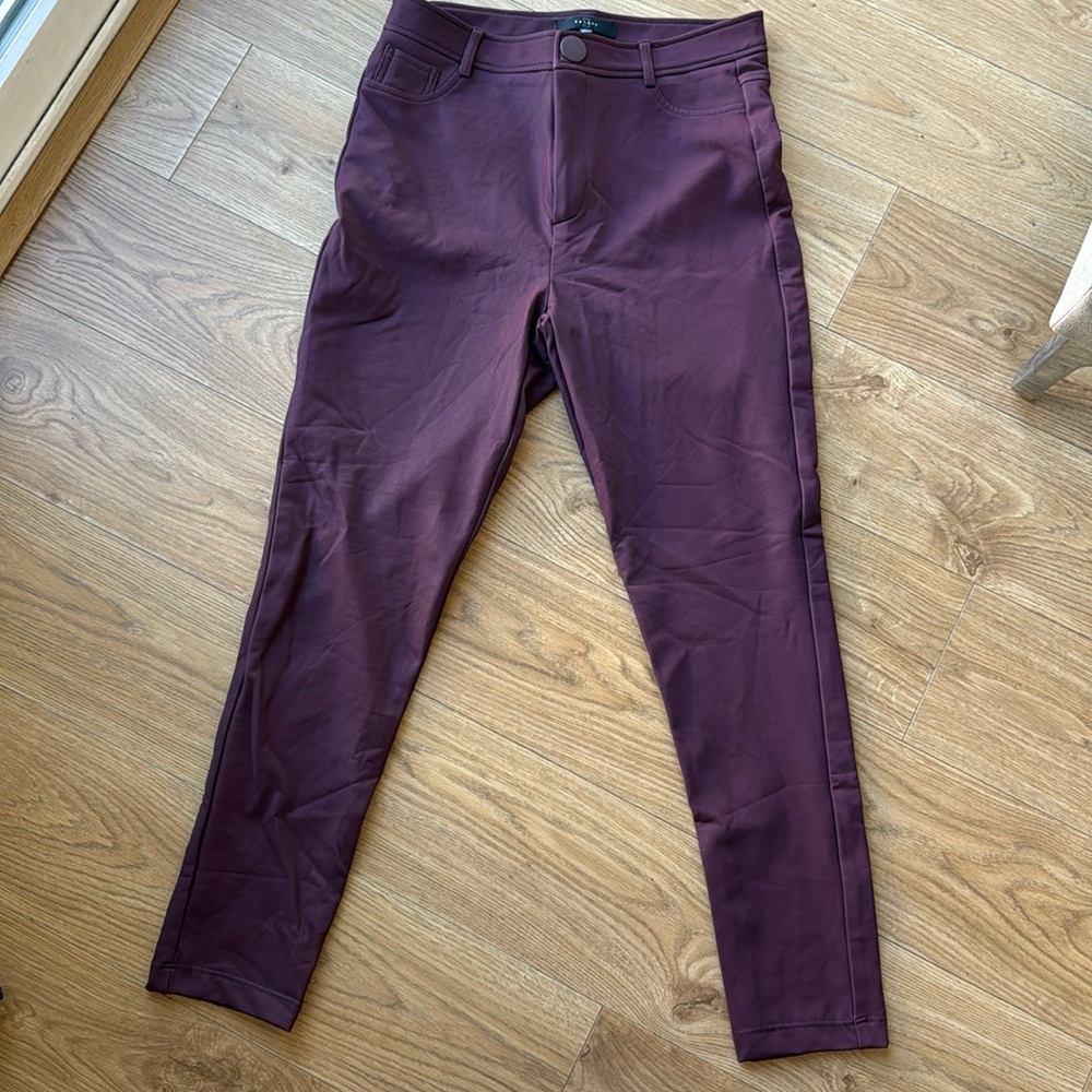 Faux Burgundy Leather Pants/Trousers